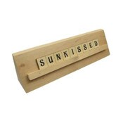 Wholesale - 9x2 SUNKISSED Print Puzzle Piece Nat Wedge Wood Tabletop, UPC: 651961758952